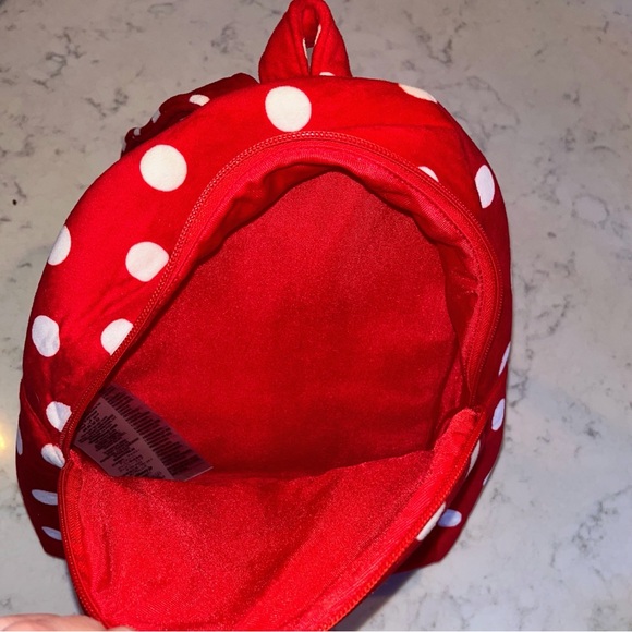 Disney Red and White Polka Dot Minnie Mouse Backpack with 2 Headbands - Picture 5 of 14